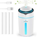 Umidificator de aer Ultrasonic Gemevo®, cu Difuzor aromaterapie, Alb